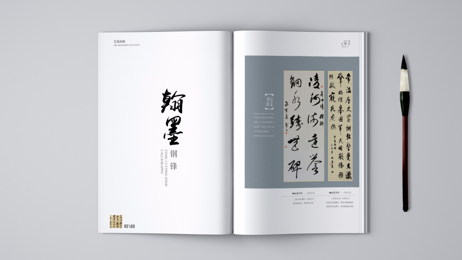 凌源鋼鐵50周年平面畫冊設(shè)計(jì)